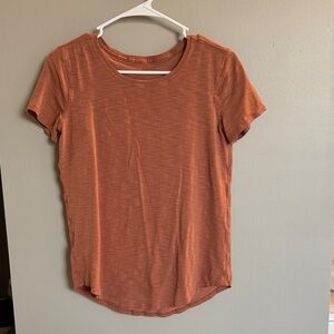 lululemon athletica Burnt Orange Short Sleeve Tee